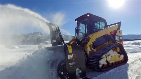 cat skid steer snow blower controls|snowblower for skid steer.